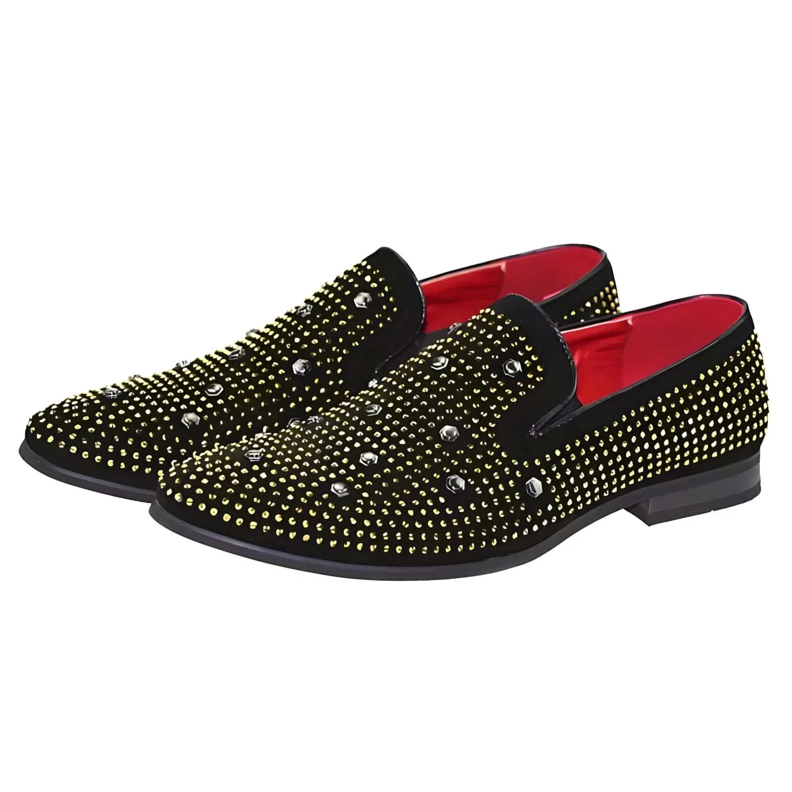 Luxurious slip-on shoes with stud embellishments