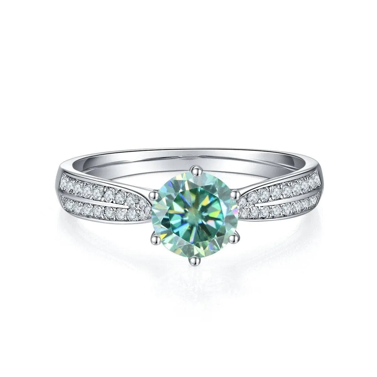 Luxury 1ct Green Diamond Ring Engagement Ring