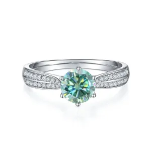 Luxury 1ct Green Diamond Ring Engagement Ring