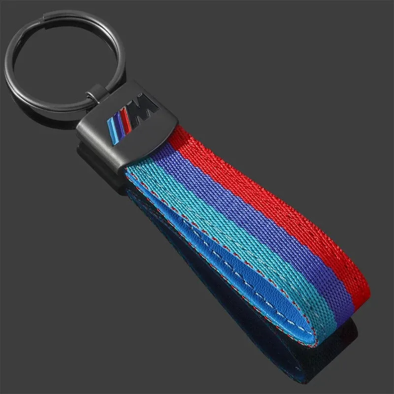 Luxury Nylon Braided Car Keychain – Durable & Stylish Key Holder