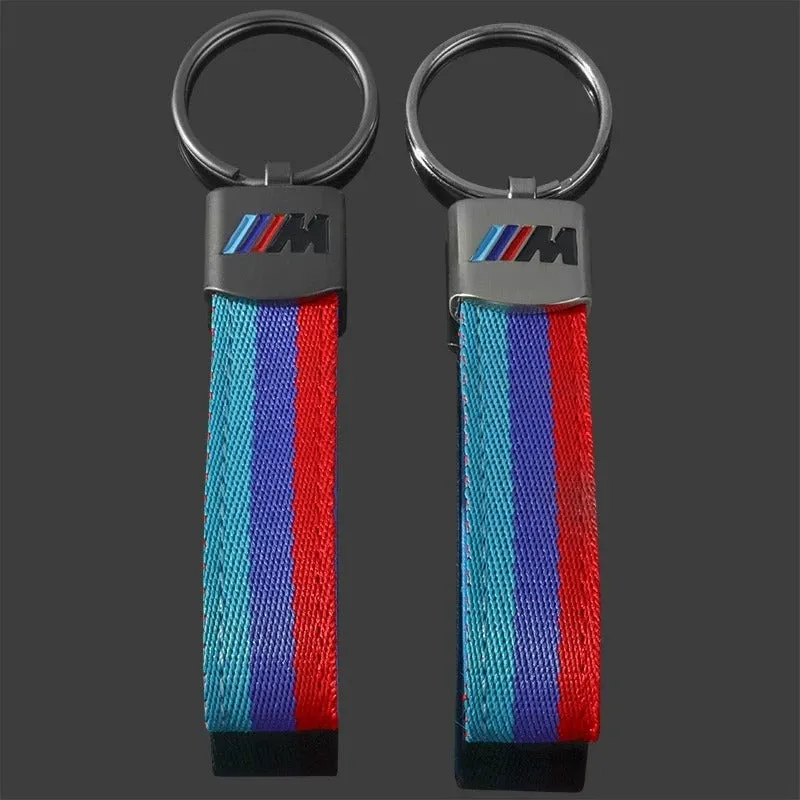 Luxury Nylon Braided Car Keychain – Durable & Stylish Key Holder