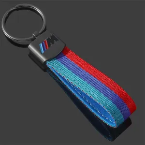 Luxury Nylon Braided Car Keychain – Durable & Stylish Key Holder