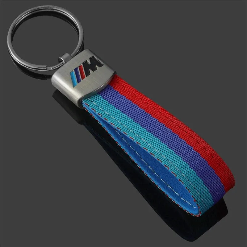 Luxury Nylon Braided Car Keychain – Durable & Stylish Key Holder