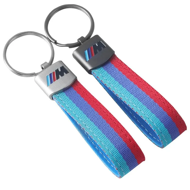 Luxury Nylon Braided Car Keychain – Durable & Stylish Key Holder