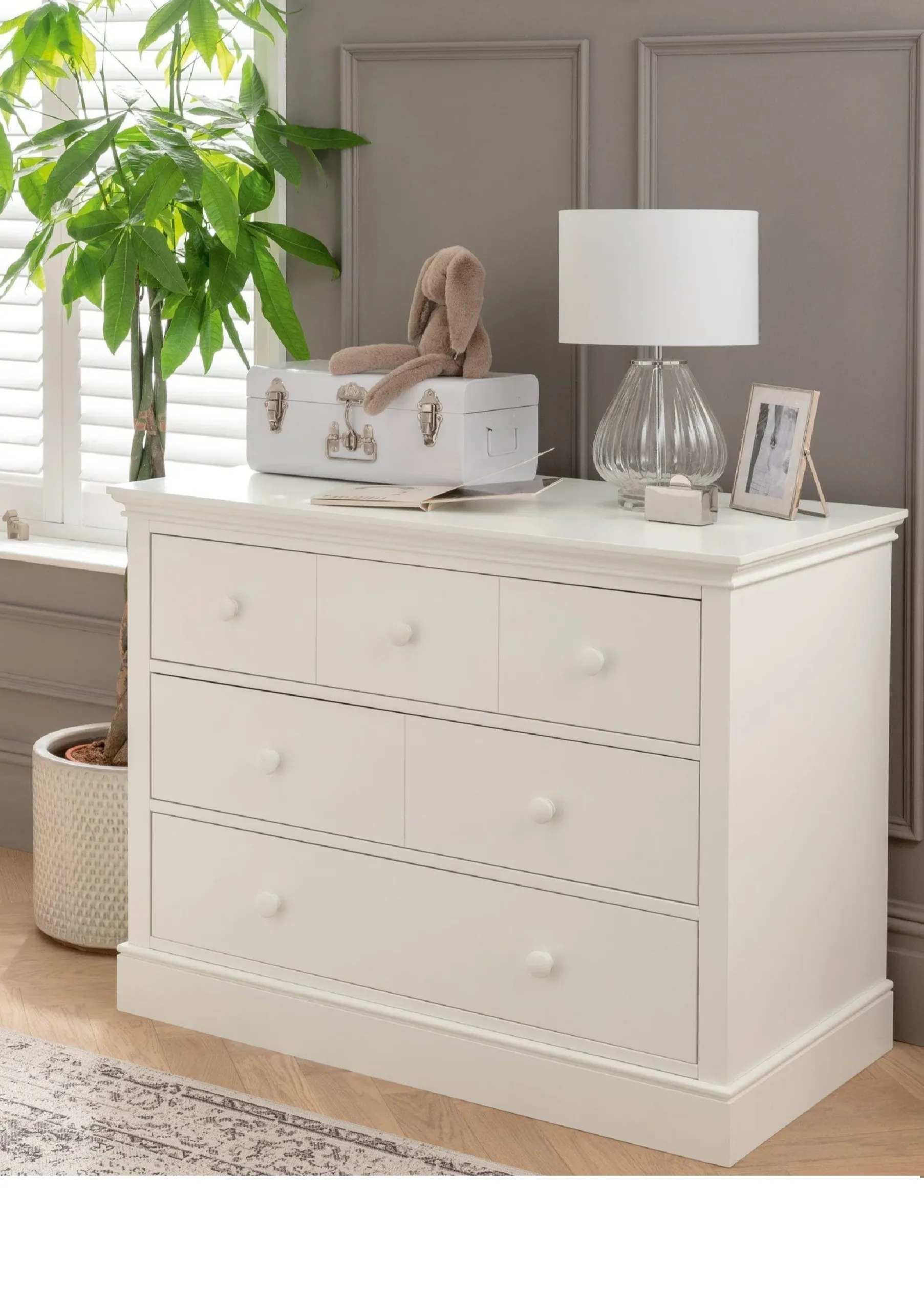 Mamas and Papas Oxford Cotbed, Dresser and Wardrobe