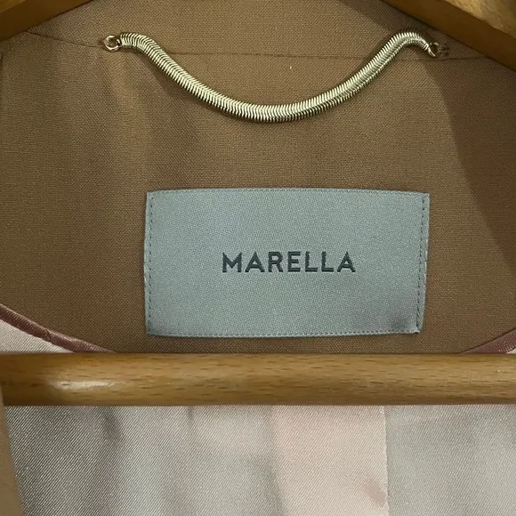 Marella Blazer Jacket Size 6 Tan Workwear Business Professional Minimalist