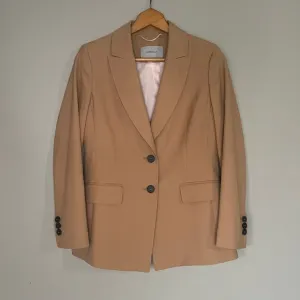Marella Blazer Jacket Size 6 Tan Workwear Business Professional Minimalist