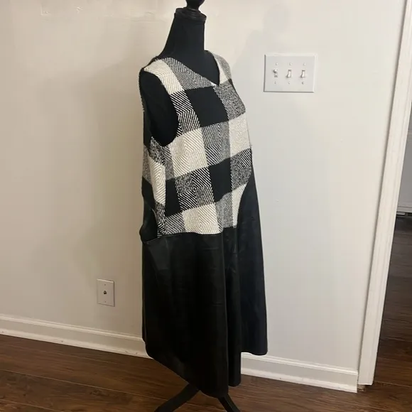 Mazel Wool and Faux Leather One Size Dress.