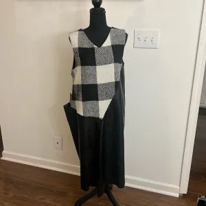 Mazel Wool and Faux Leather One Size Dress.