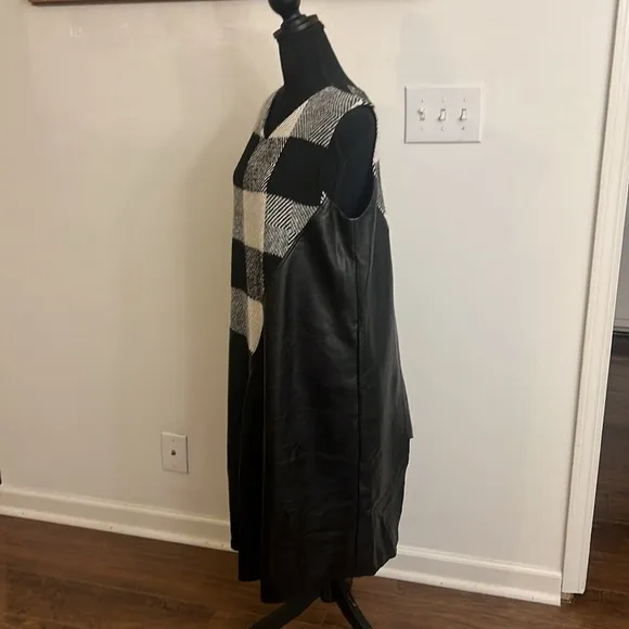 Mazel Wool and Faux Leather One Size Dress.