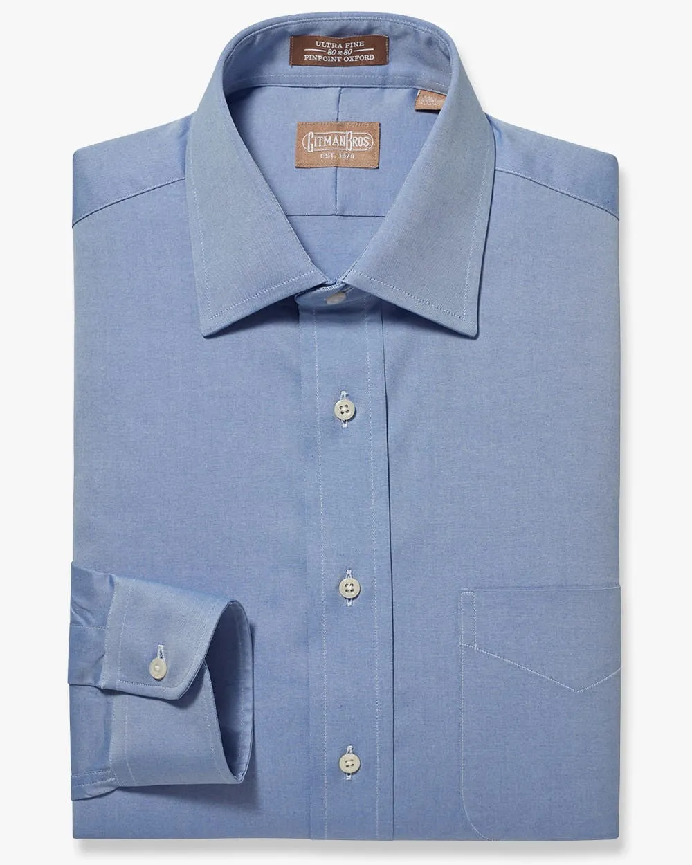Medium Spread Pinpoint Blue - Big/Tall