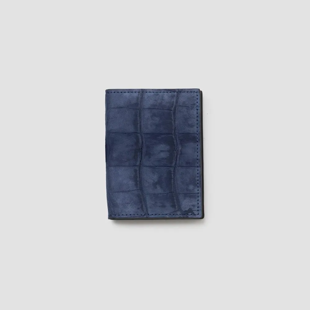 Men's Wallet Alligator Nabuk Navy