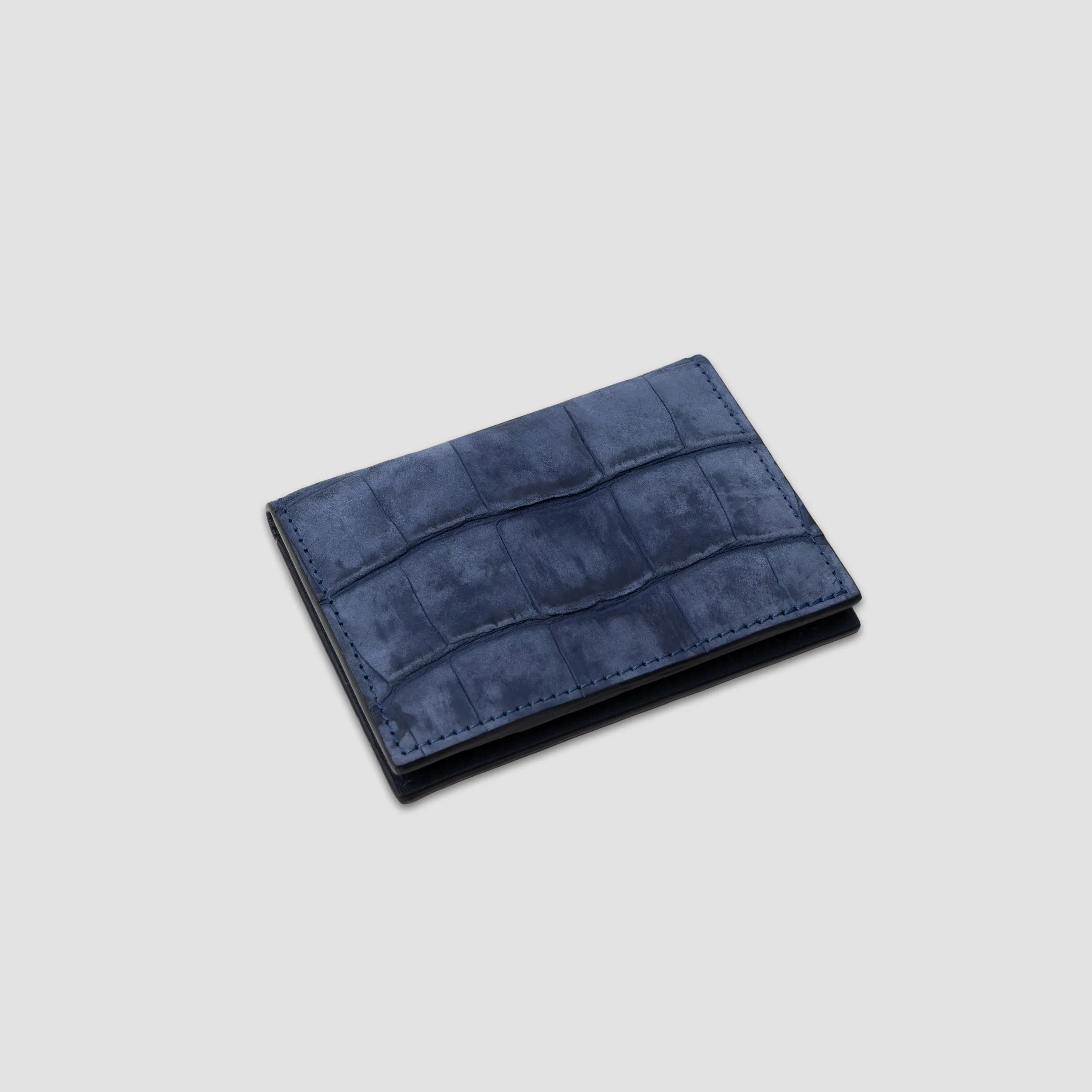 Men's Wallet Alligator Nabuk Navy