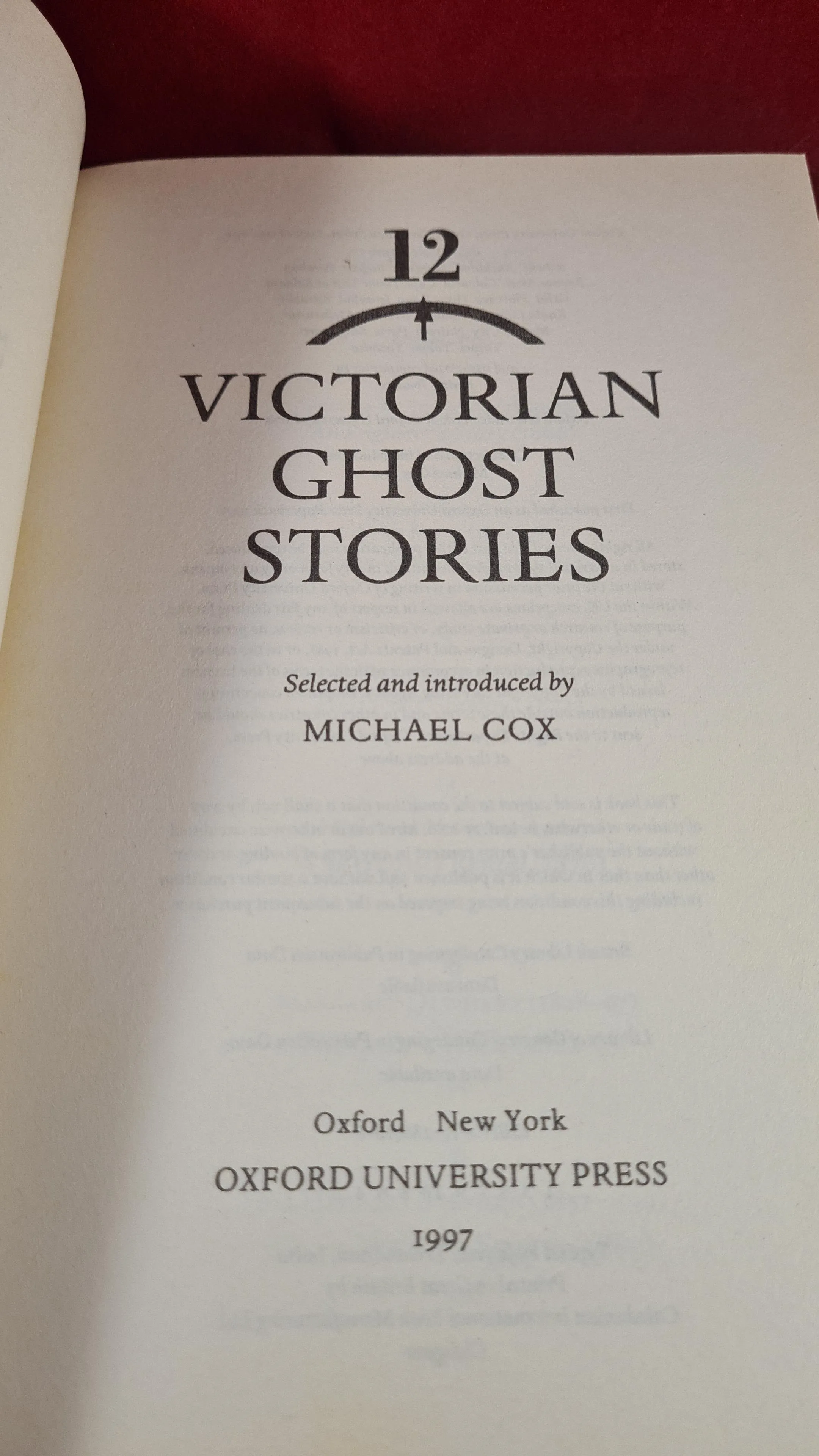 Michael Cox - Victorian Ghost Stories, Oxford, 1997, Paperbacks