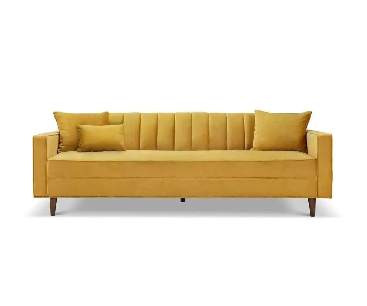 Mid-Century Modern Sofa in Mustard