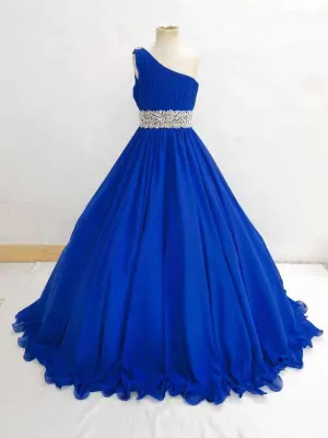 Miss Teens Royal Blue Elegant Evening Gown