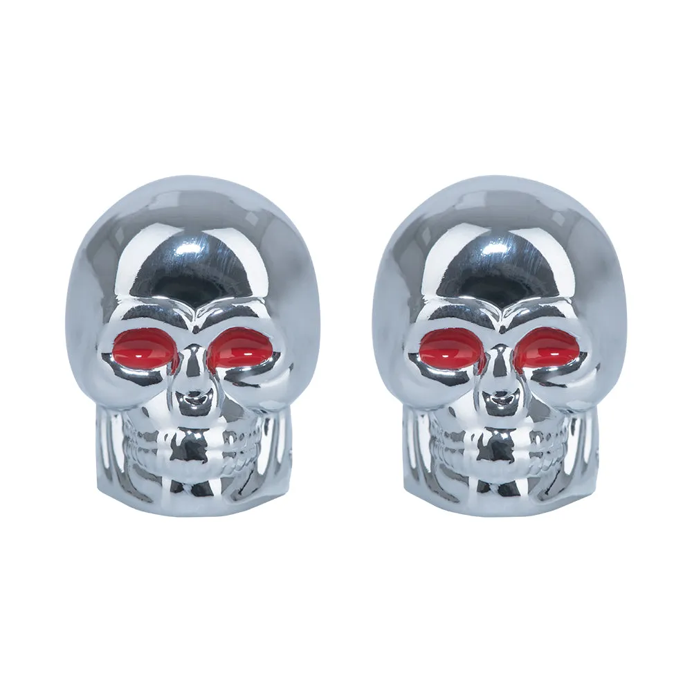 Moto Valve Caps Oxford Skeleton, Silver, 2 buc