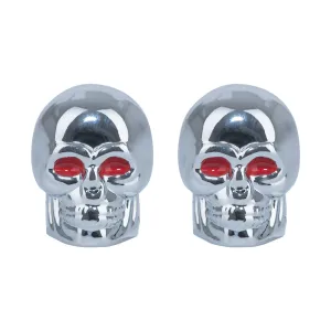 Moto Valve Caps Oxford Skeleton, Silver, 2 buc