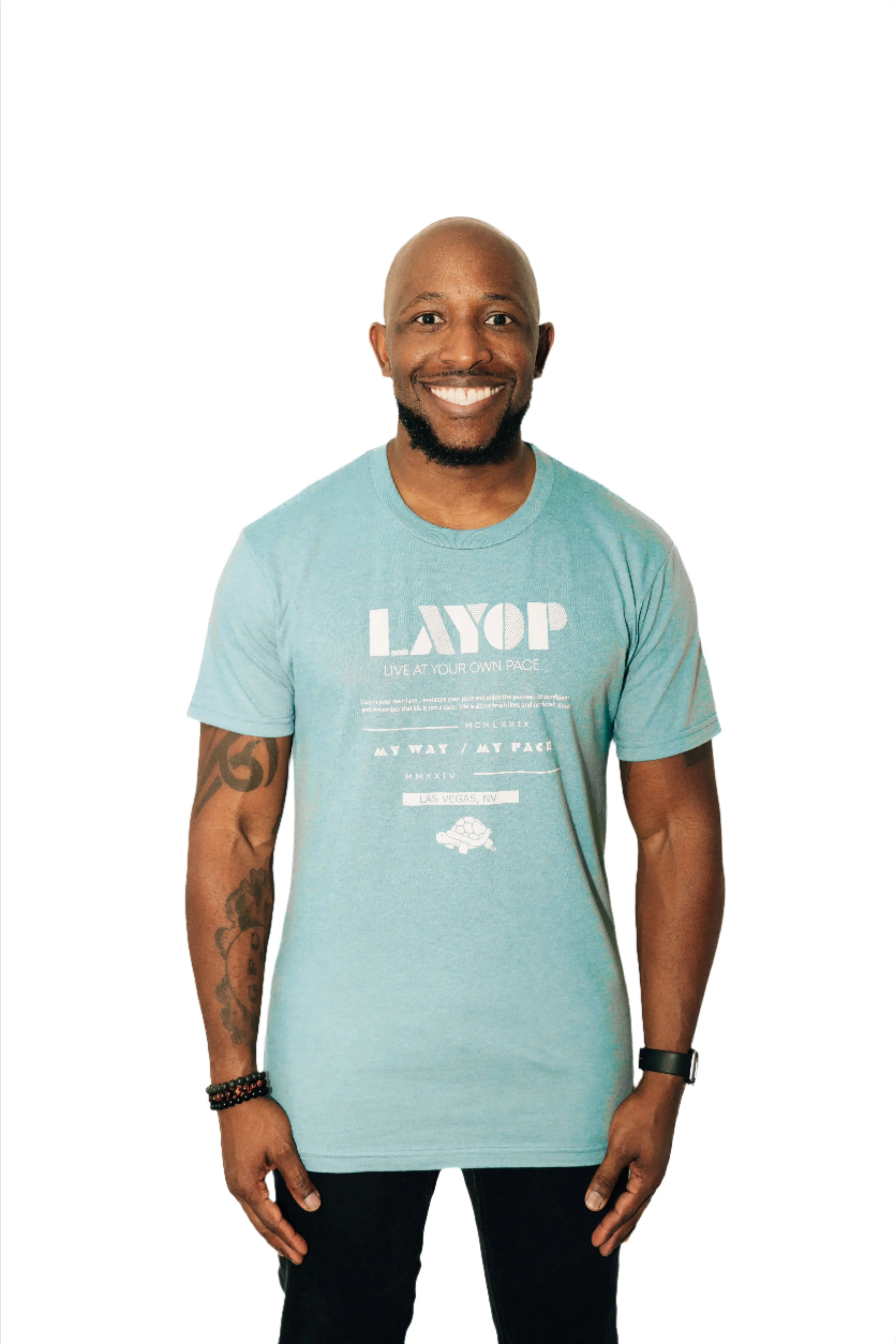 My Way My Pace Retro Tee [ Blue Arctic ]