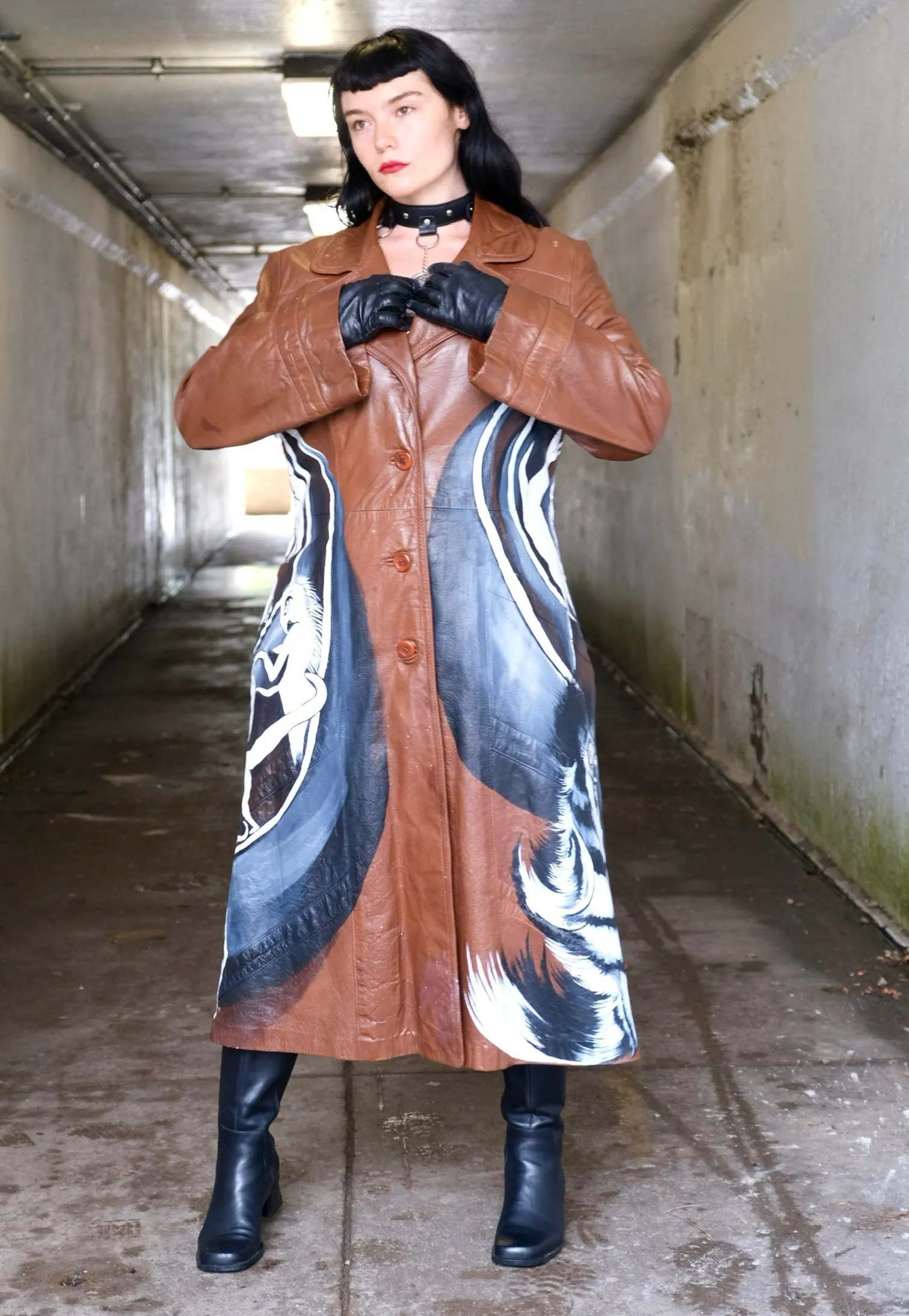 Never Ending Maze Leather Jacket
