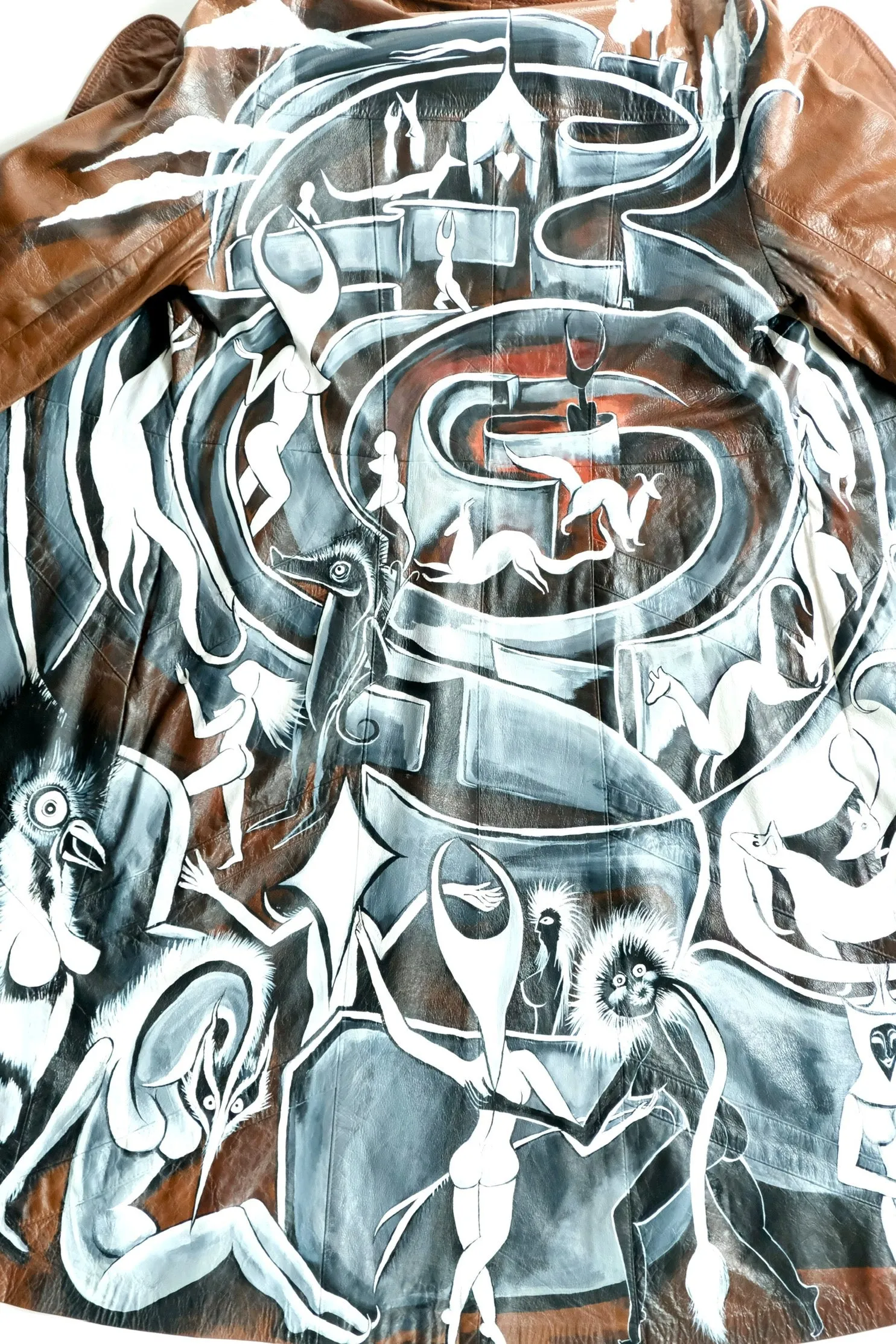 Never Ending Maze Leather Jacket