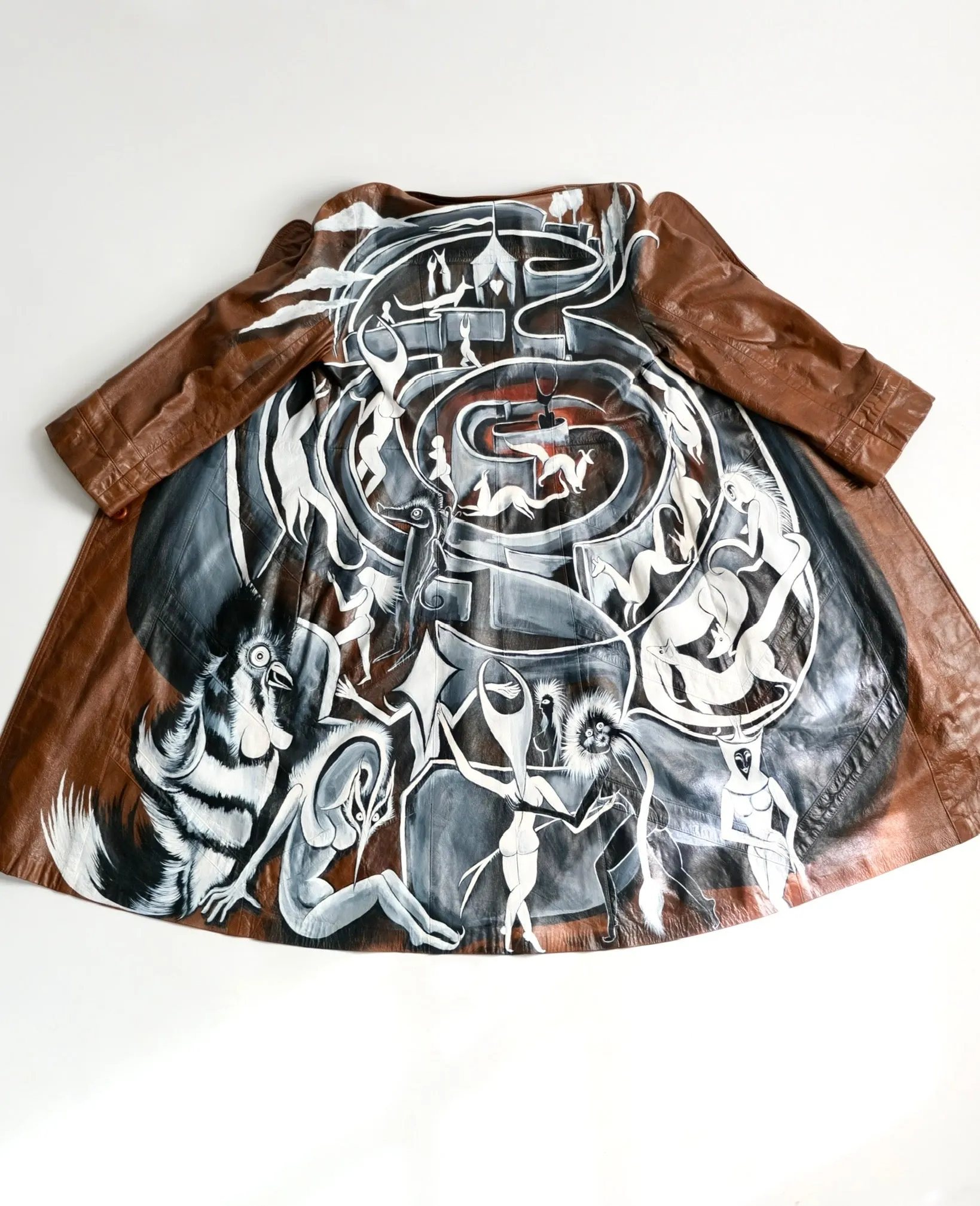 Never Ending Maze Leather Jacket