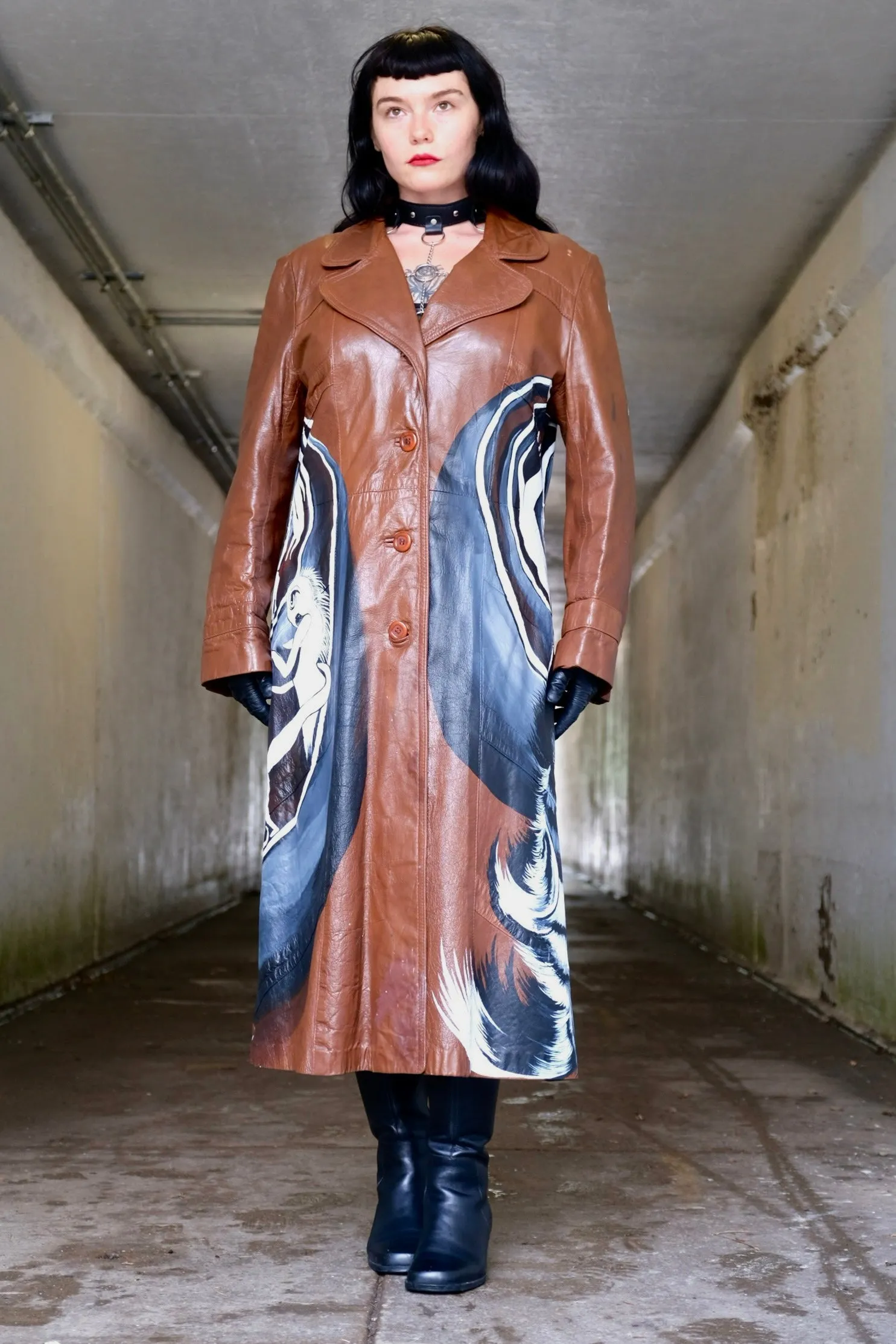 Never Ending Maze Leather Jacket