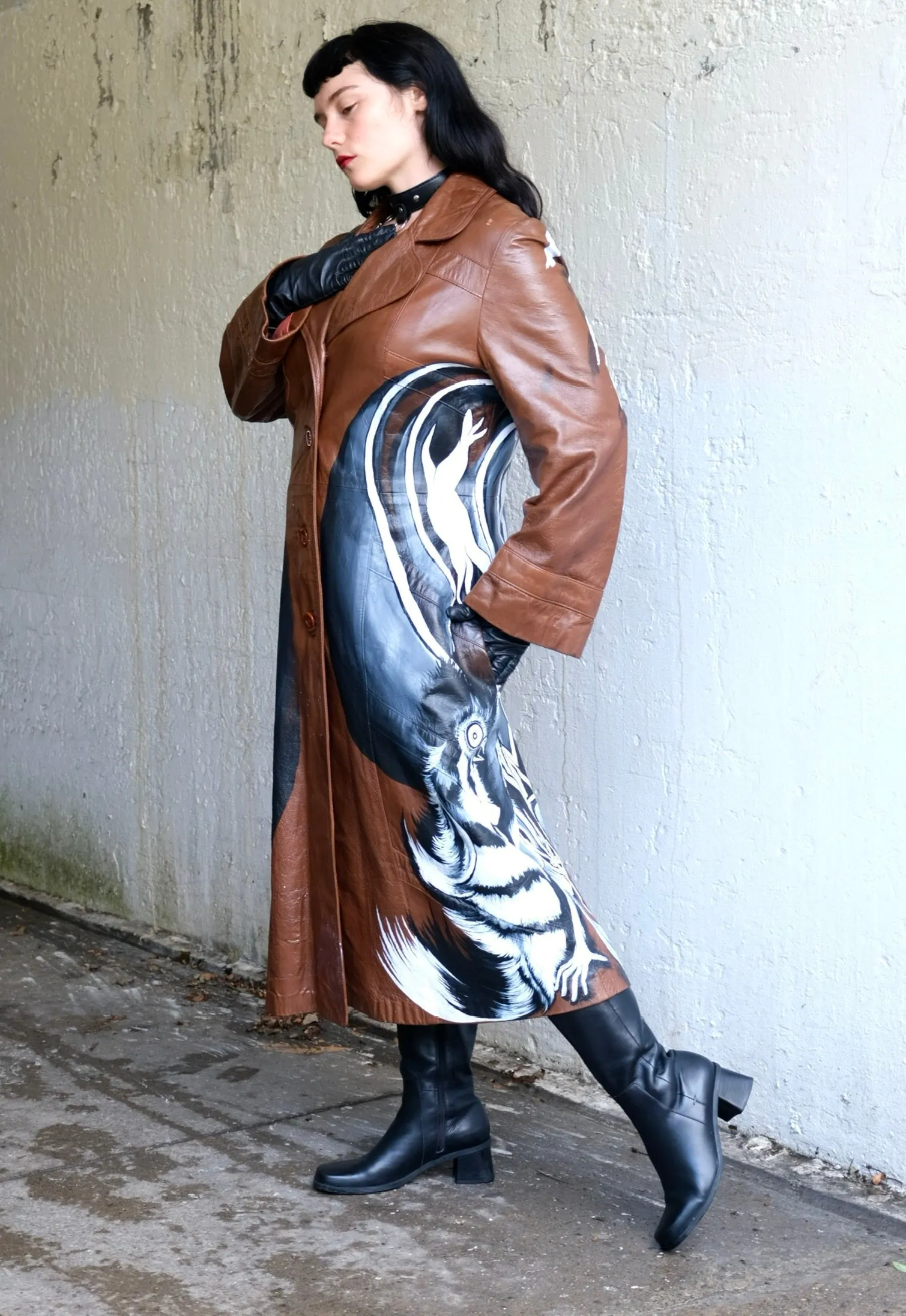 Never Ending Maze Leather Jacket