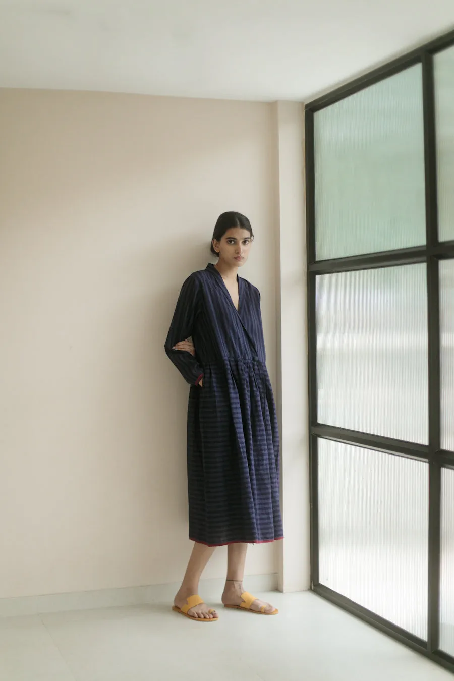 New All Season Dress Cotton Silk Sasha Deep Indigo-R.B.-Fashion Edit Runaway Bicycle