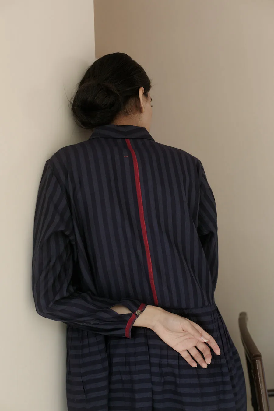 New All Season Dress Cotton Silk Sasha Deep Indigo-R.B.-Fashion Edit Runaway Bicycle