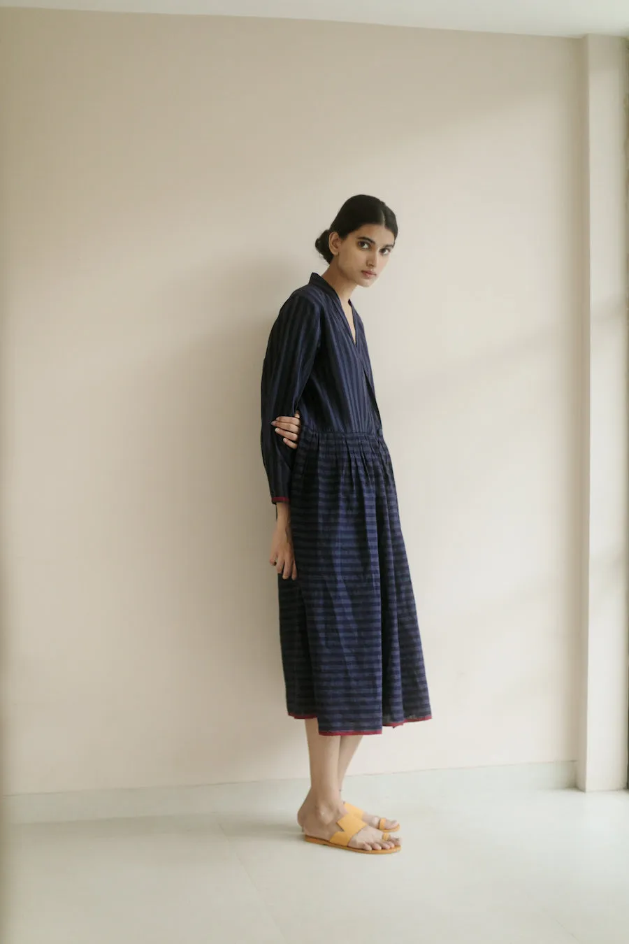 New All Season Dress Cotton Silk Sasha Deep Indigo-R.B.-Fashion Edit Runaway Bicycle