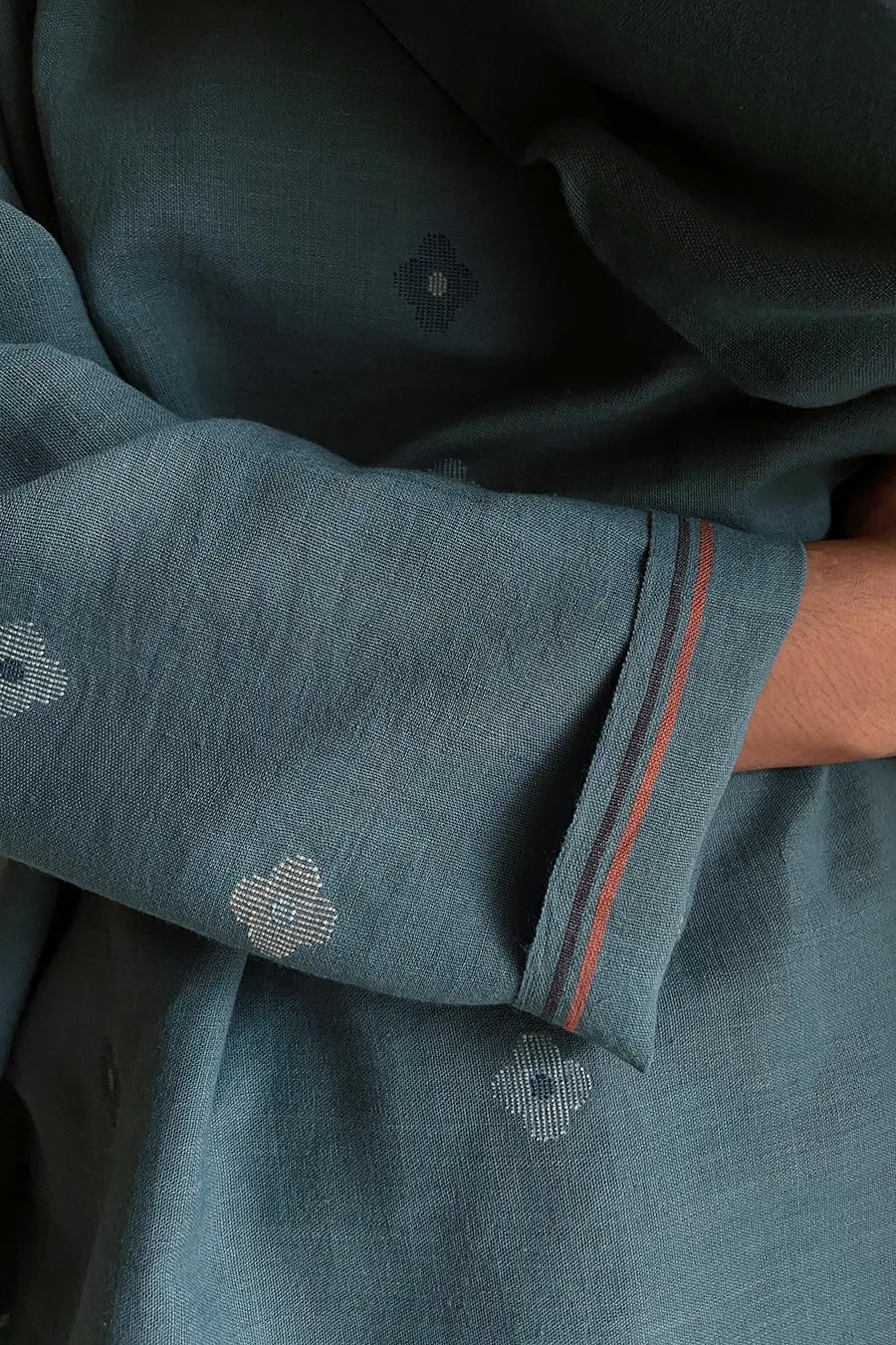 New All Season Dress Handloom Cotton Cass Jamdani-R.B.-Fashion Edit Runaway Bicycle