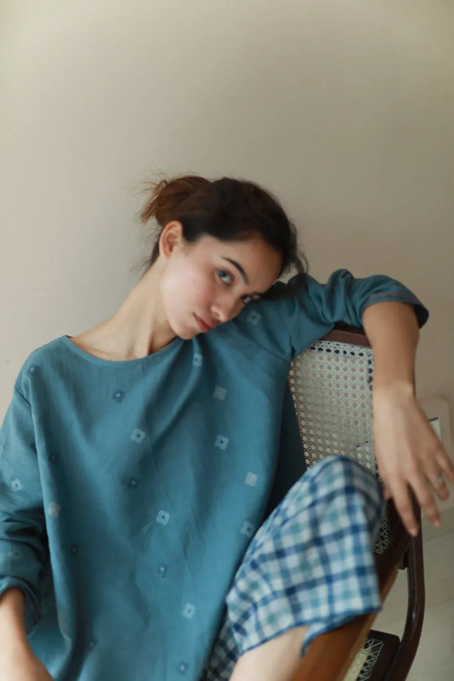 New All Season Dress Handloom Cotton Cass Jamdani-R.B.-Fashion Edit Runaway Bicycle
