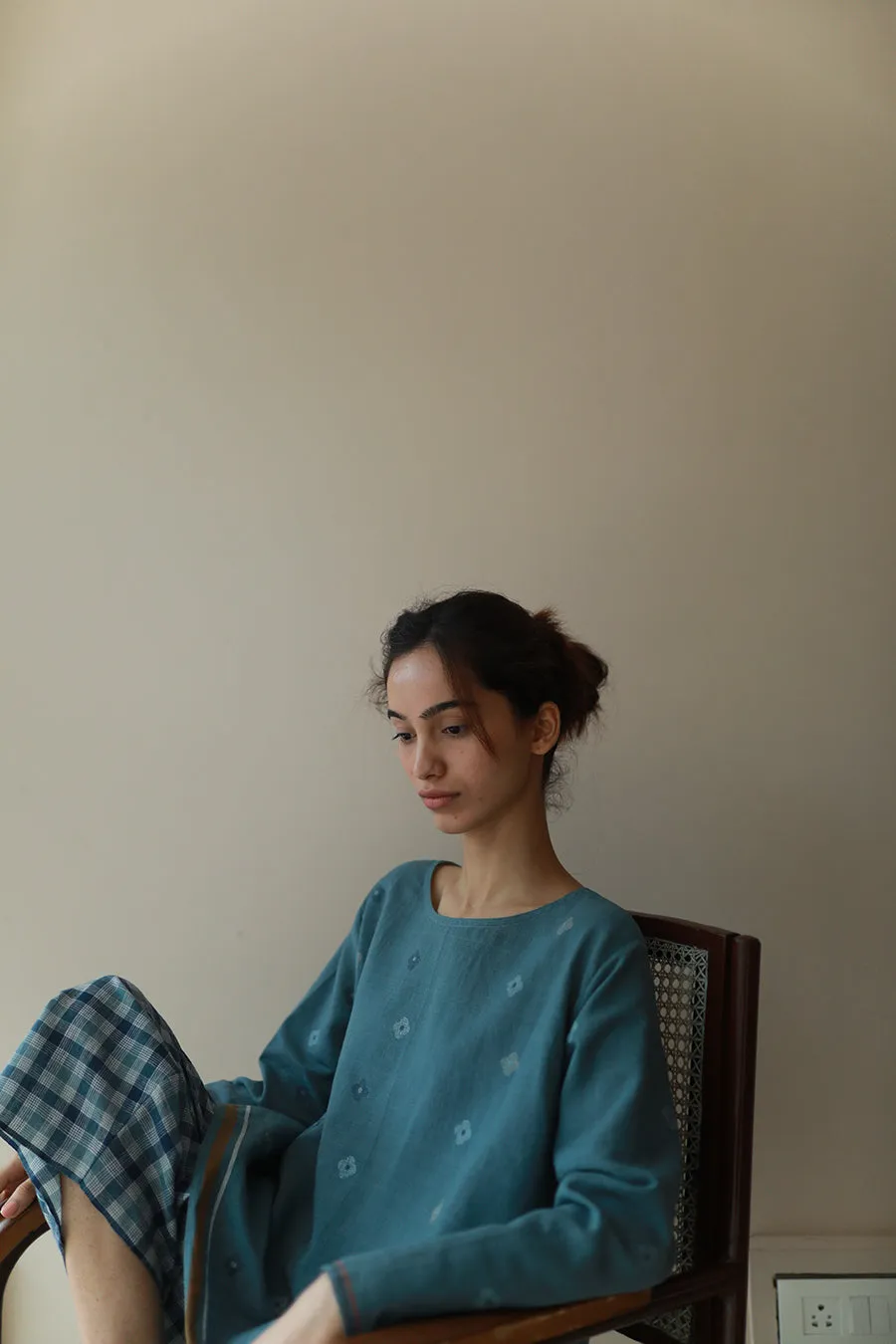 New All Season Dress Handloom Cotton Cass Jamdani-R.B.-Fashion Edit Runaway Bicycle