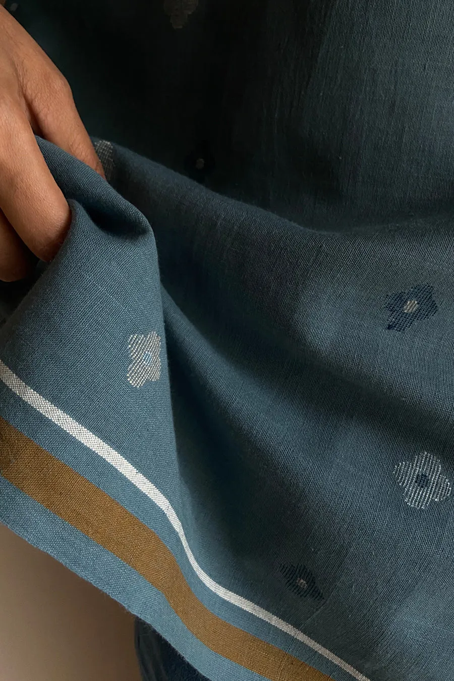 New All Season Dress Handloom Cotton Cass Jamdani-R.B.-Fashion Edit Runaway Bicycle