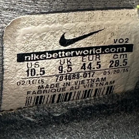 Nike Metcon 1 Wolf Grey Volt Shoes Mens Size 10.5