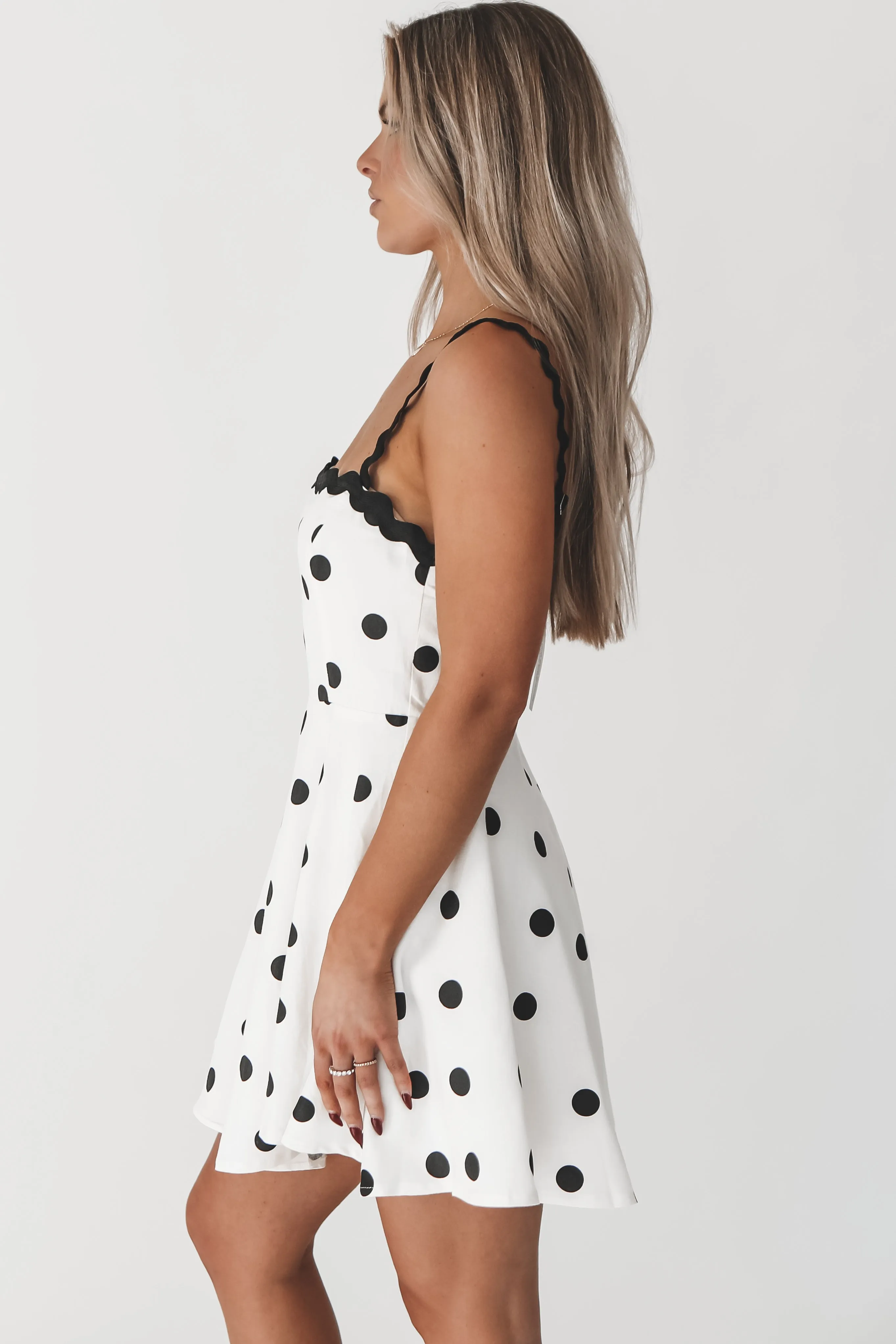 Nobody Pinch Me Black And White Polka Dot Dress