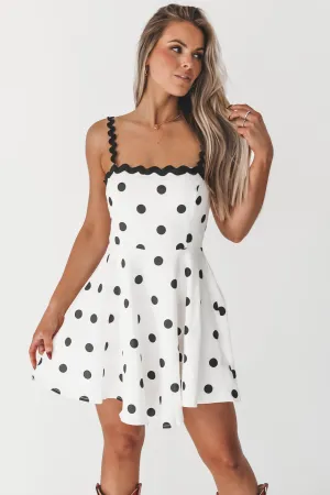 Nobody Pinch Me Black And White Polka Dot Dress