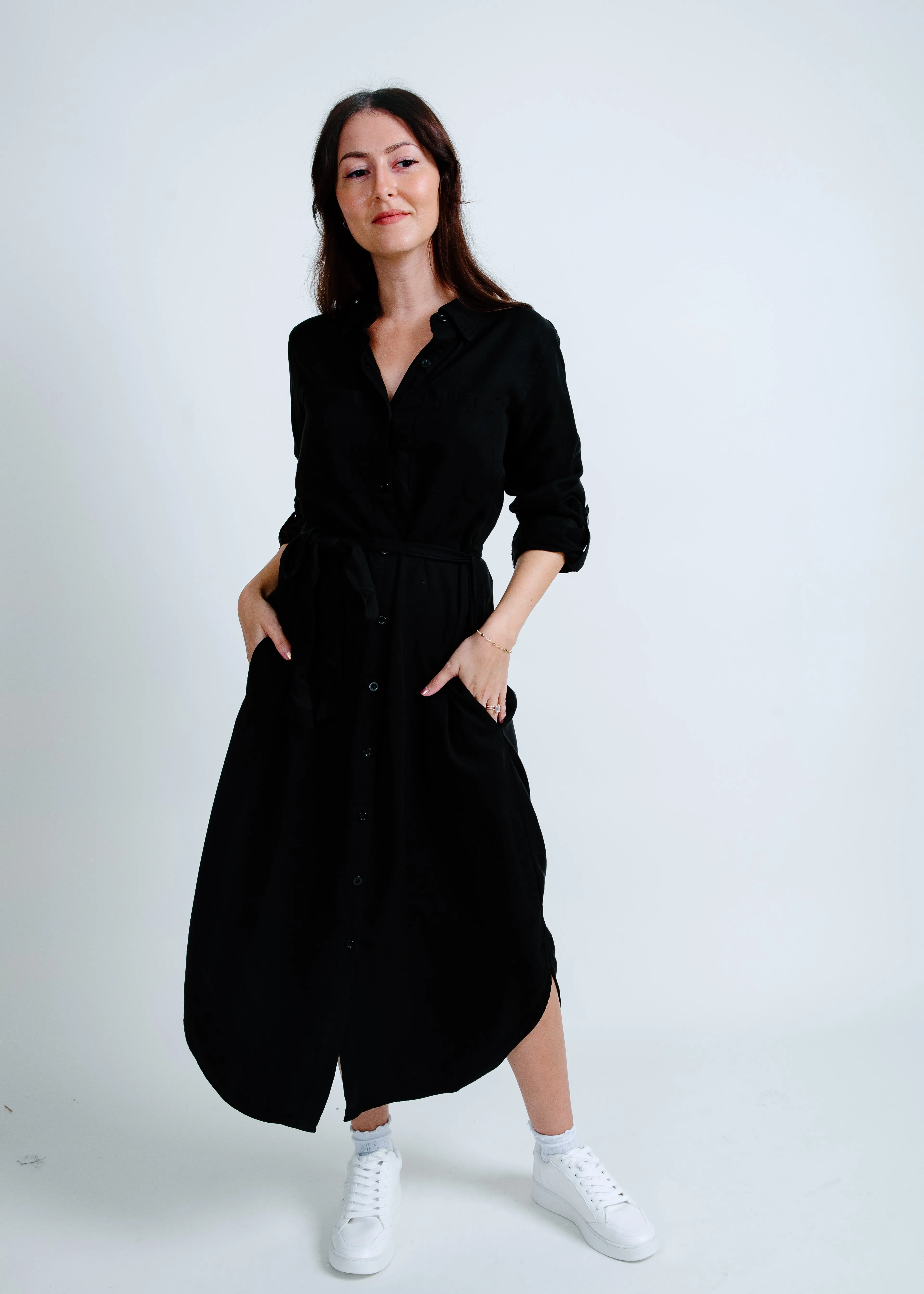 Noelle Button Down Midi Dress