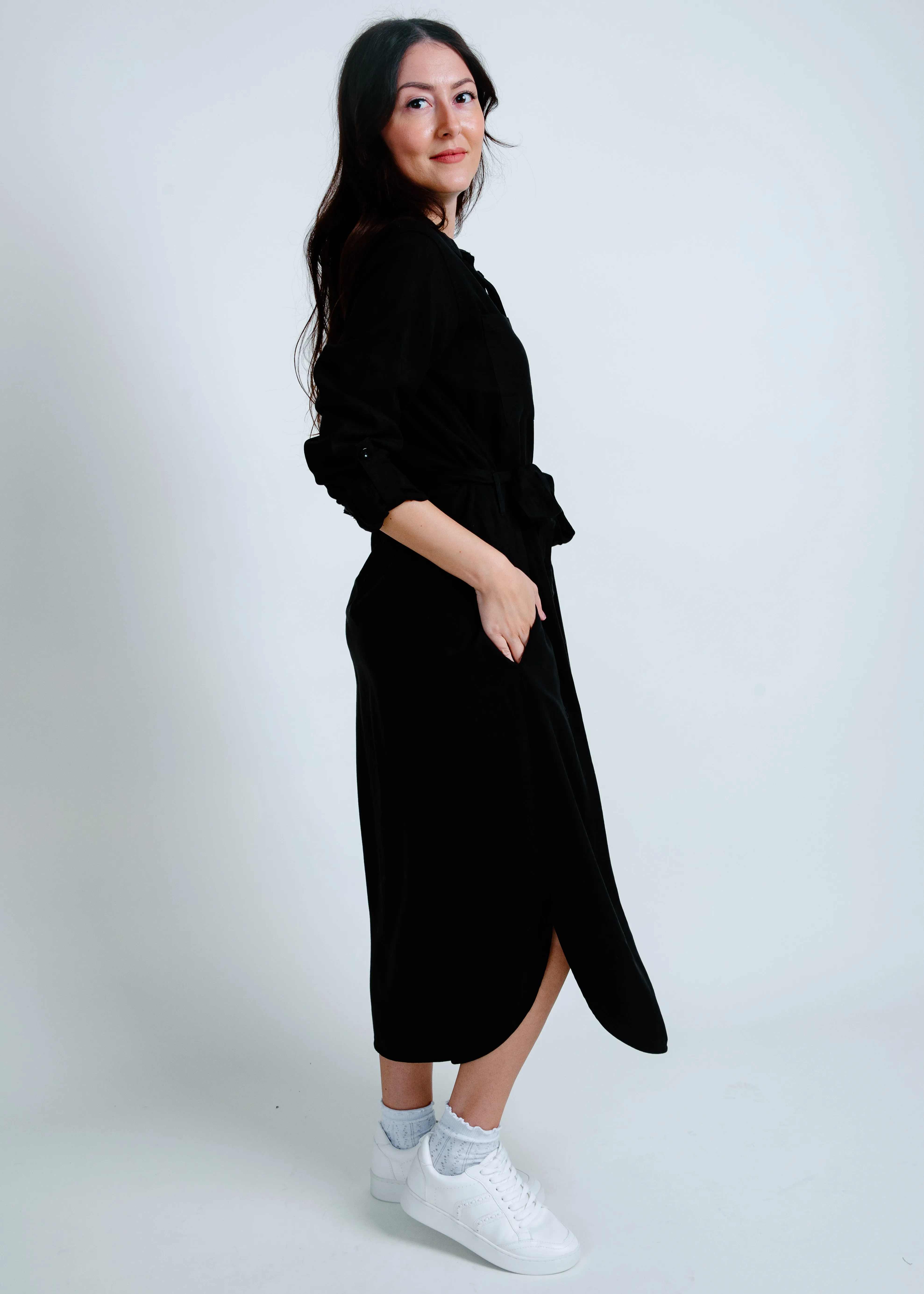 Noelle Button Down Midi Dress