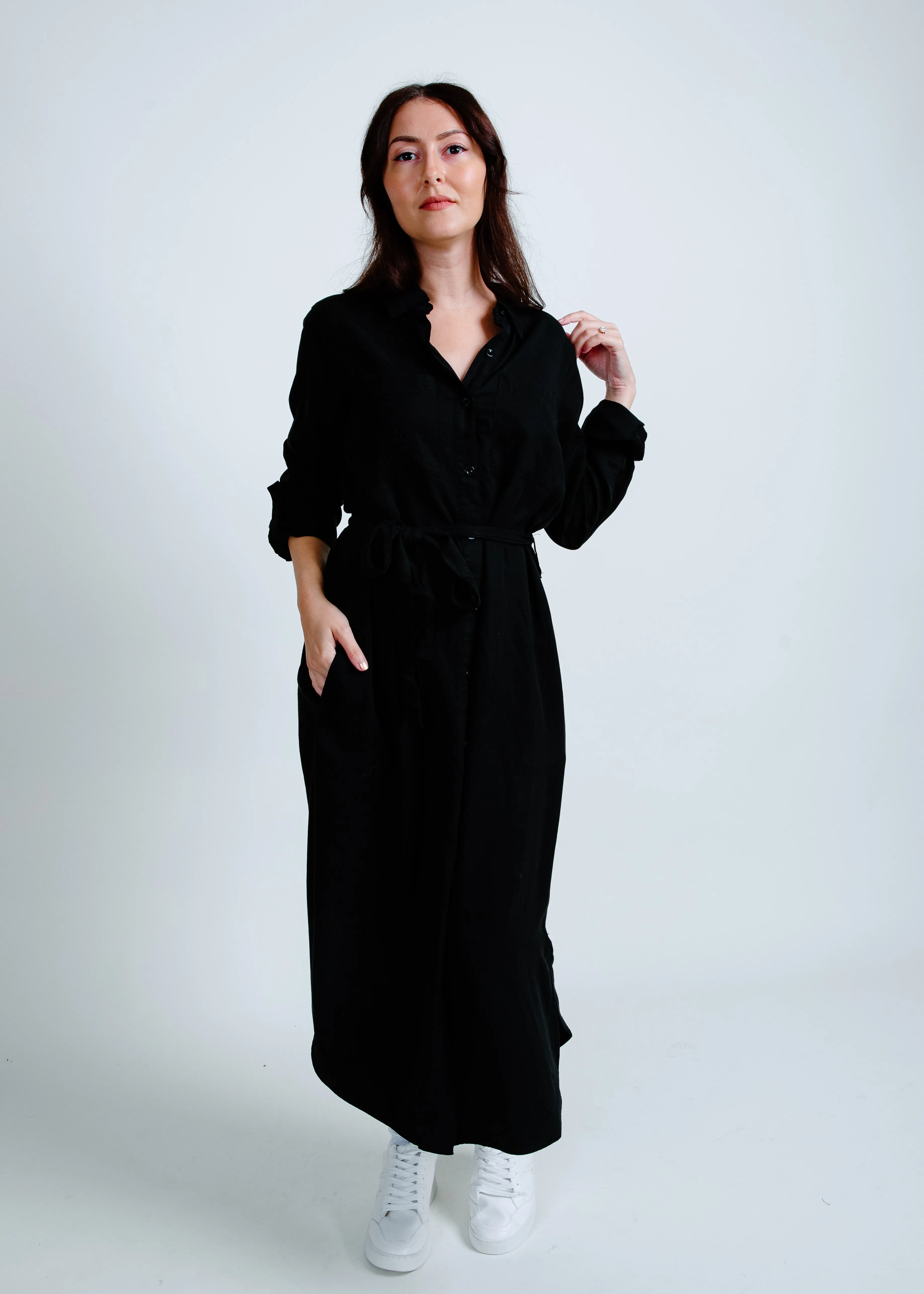 Noelle Button Down Midi Dress