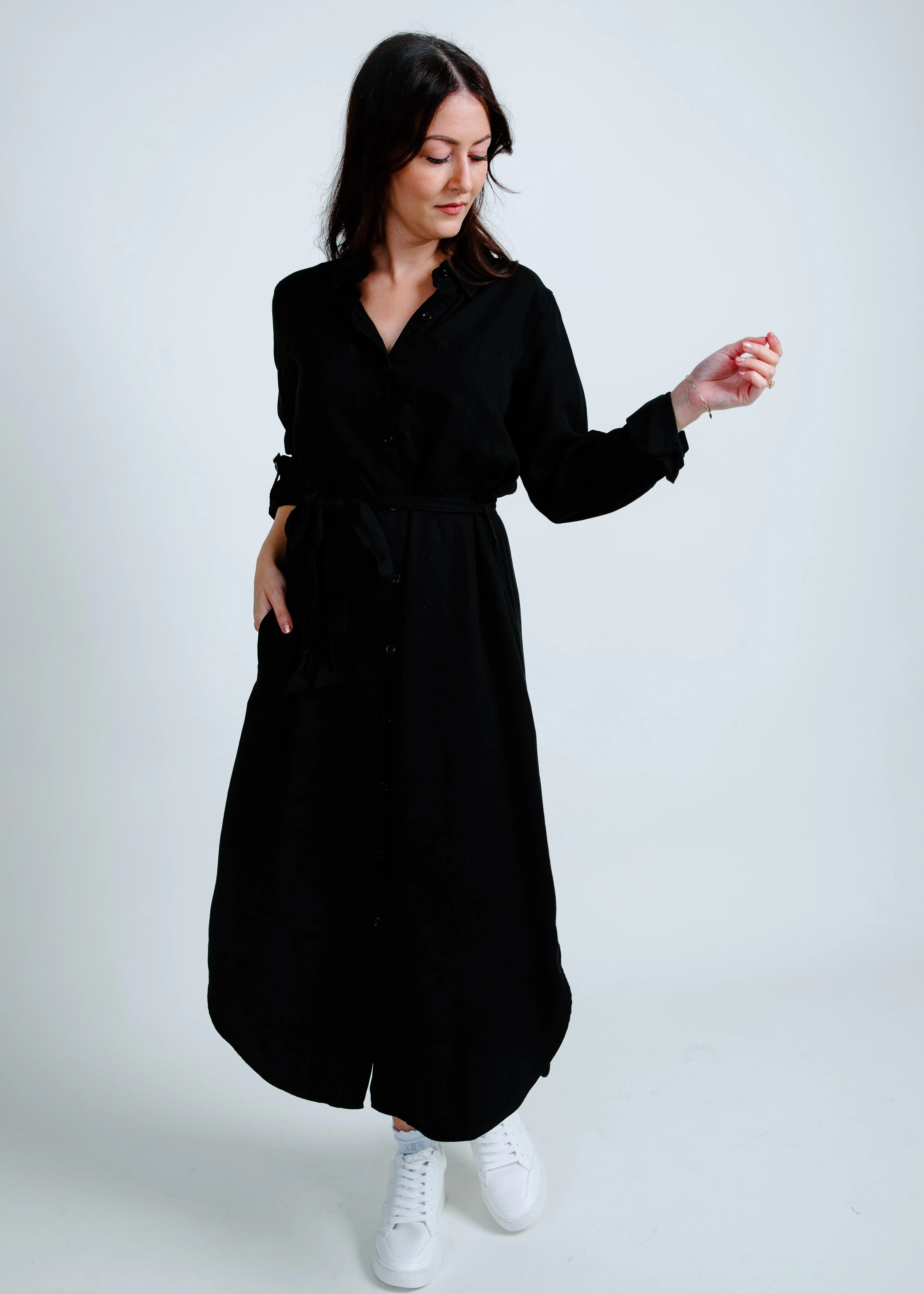 Noelle Button Down Midi Dress