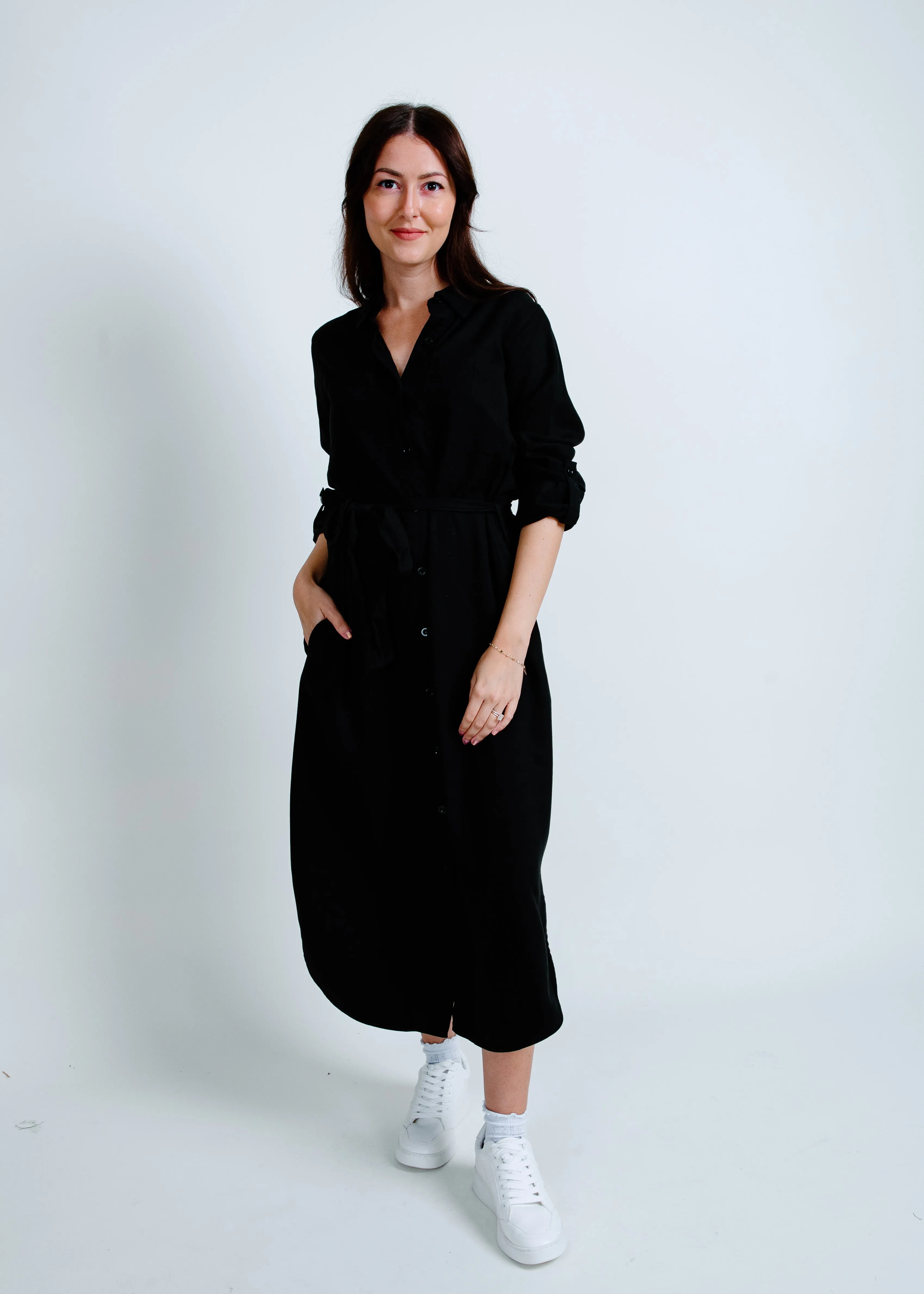 Noelle Button Down Midi Dress
