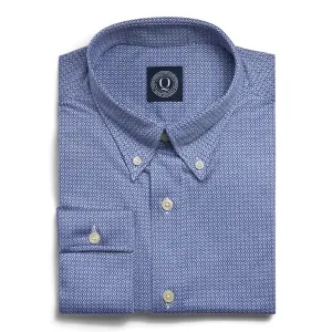 Non-Iron Knit Diamond - Blue