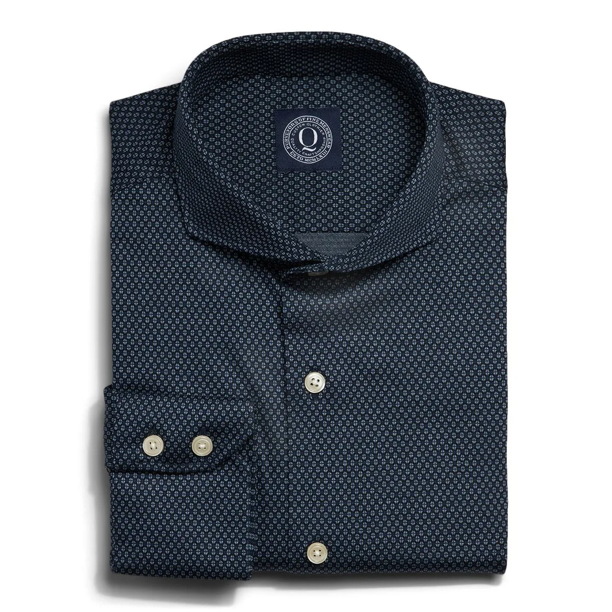 Non-Iron Knit Dobby - Navy