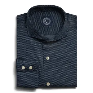 Non-Iron Knit Dobby - Navy