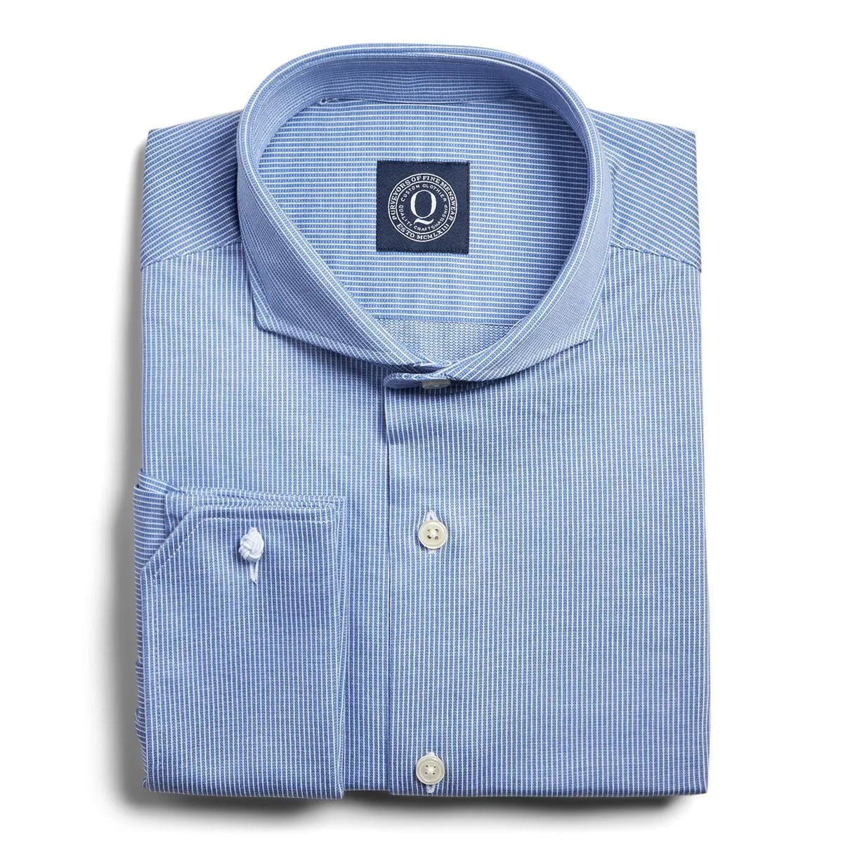 Non-Iron Knit Stripe - Blue