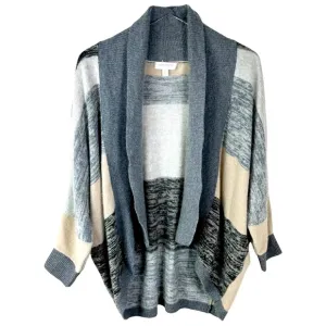 Nordstrom Collection 100% Cashmere Open Cardigan Sweater Gray Women's Size M/L