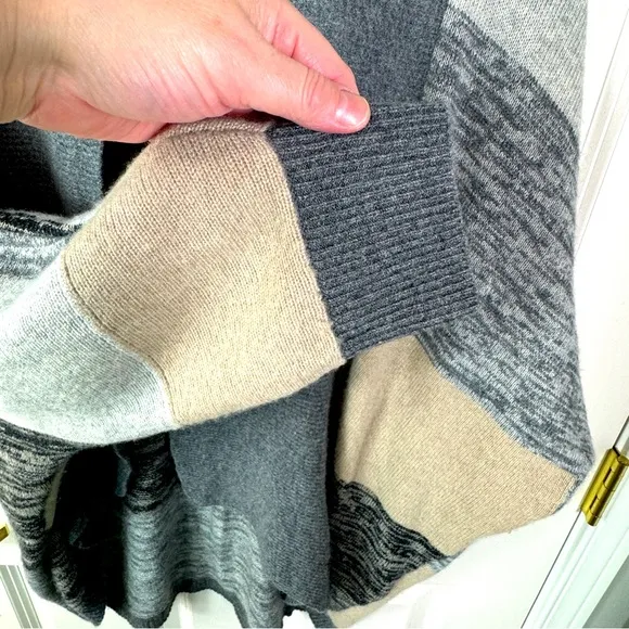 Nordstrom Collection 100% Cashmere Open Cardigan Sweater Gray Women's Size M/L