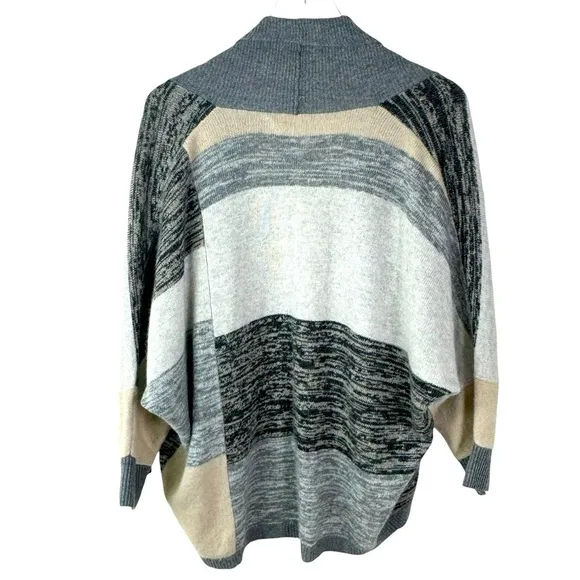 Nordstrom Collection 100% Cashmere Open Cardigan Sweater Gray Women's Size M/L